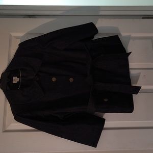 Worthington black denim belted jacket, lined